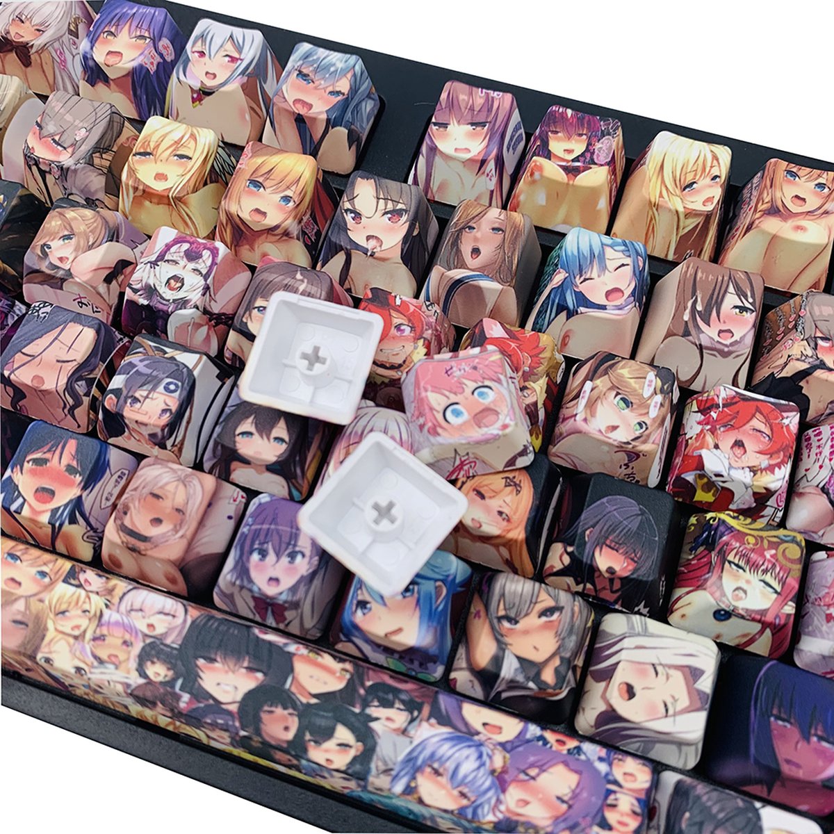 OEM Hentai Keycaps Keyboard Set Toetsen Anime Girls Set Ahegao Keycaps Cherry MX Bol