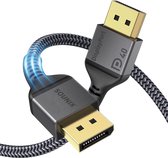 Sounix Câble Displayport 2.1 - 16K@60Hz/8K@60Hz/4K@144Hz - Câble DP 2.0 40GBPS - Plaqué Or Gold - 2 Mètres - Zwart