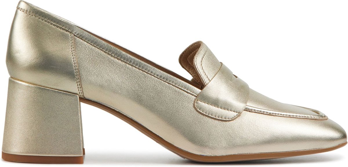 Unisa Dames Pumps / Damesschoenen - - Geen hoogte 2 cm cm - Mendo met - Goud - Maat 41