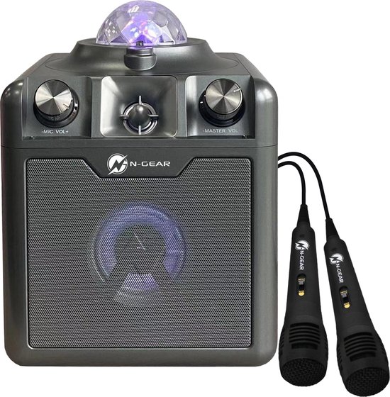 N-GEAR Disco Star 710 Gris sidéral - Enceinte de fête sans fil Bluetooth -  Set karaoké... | bol.com