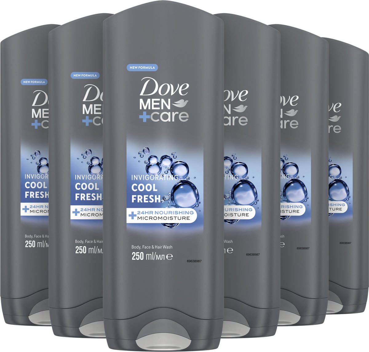 Dove Men+Care Cool Fresh Douchegel - 6 x 250 ml - Voordeelverpakking
