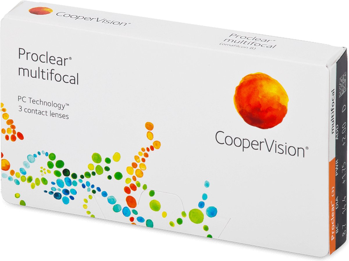 Proclear Multifocal (3 lenzen) Sterkte: -5.50, BC: 8.70, DIA: 14.40, ADD sterkte: +1.50 N