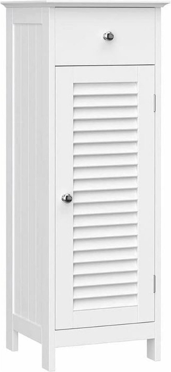 MIRA Home - Opbergkast met deur - Badkamerkast - Basic - Hout - Wit - 30x32x87cm