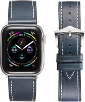 Convient au bracelet Apple Watch 38 / 40 / 41 mm - Série 1 2 3 4 5 6 7 8 SE - Bracelet de montre Smartwatch iWatch - 38 mm 40 mm 41 mm - Fungus - Cuir PU - Blauw