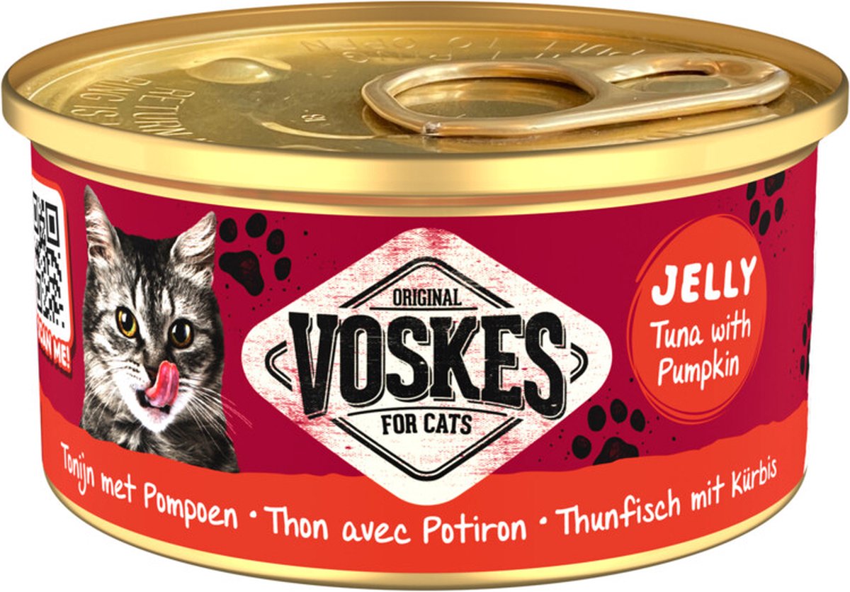 Voskes Voskes Kattenvoer Nat Tonijn met Pompoen 85gr