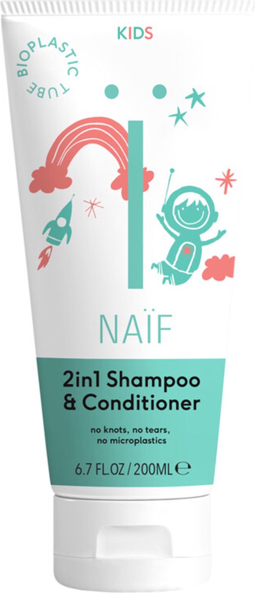 6x Naif 2 in 1 Shampoo & Conditioner Kids 200 ml — afbeelding 5
