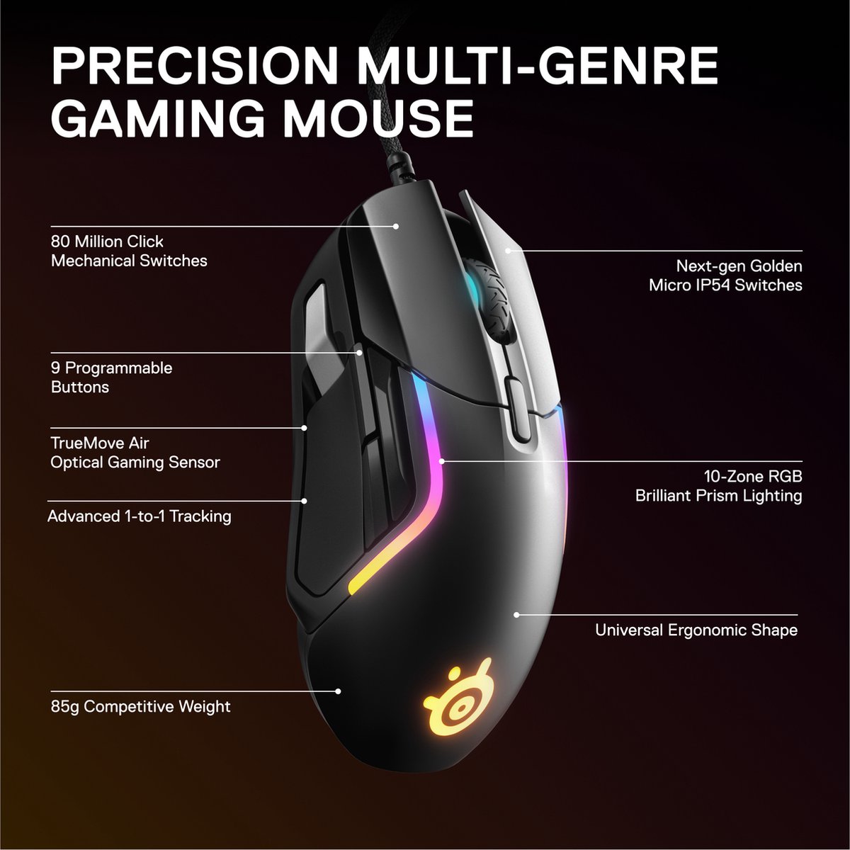 SteelSeries Rival 650 Souris Sans Fil - Cdiscount Informatique