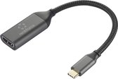 Renkforce RF-5234038 USB-C / HDMI Adapterkabel [1x USB-C stekker - 1x HDMI-bus] Zwart Afscherming gevlochten 0.15 m