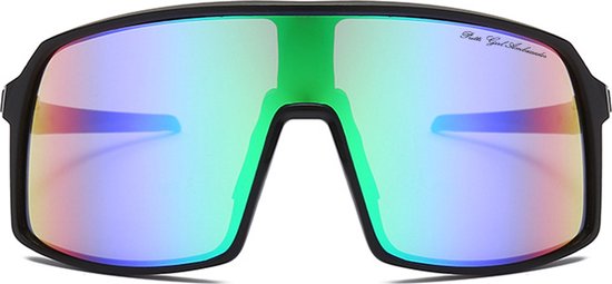 Sport Zonnebril 2023 - Fietsbril - Sportbril - Mountainbike - Groen Blauw Spiegel - PGA - 