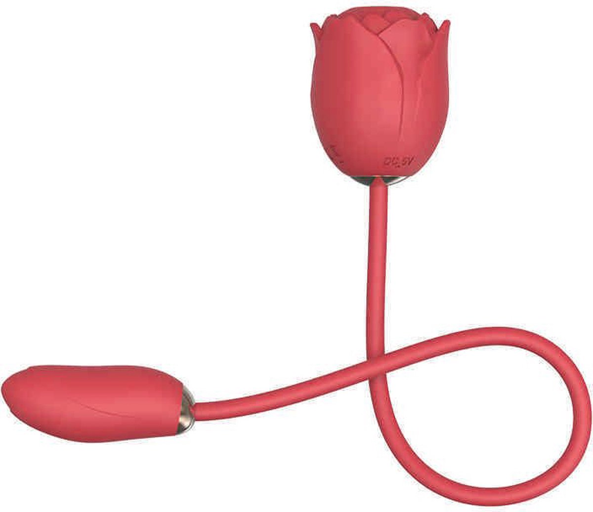 Goedkoopste GALESTO POWER FLOWER - Voor Vrouwen en Mannen - Realistisch Gevoel - Intense Orgasmes - Zuigt en Vibreert - 12 Verschillende Standen - Hetero en Gay - Clitoris Booster - G-Spot Stimulator - Rode Siliconen Vibrator - USB-Oplaadbaar - Waterdicht