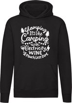 Glamping it's like camping | kamperen | caravan | vakantie | wijn | Unisex | Trui | Hoodie | Sweater | Capuchon