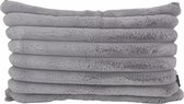 Sierkussen Rosie Rib Grijs | 30 x 50 cm | Polyester