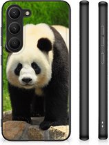 Smartphone Hoesje Geschikt voor Samsung Galaxy S23 Bumper Hoesje met Zwarte rand Panda
