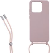 Ketting silicone telefoonhoesje Geschikt voor: Xiaomi Redmi 10C - TPU - Silicone - Beige - ZT Accessoires
