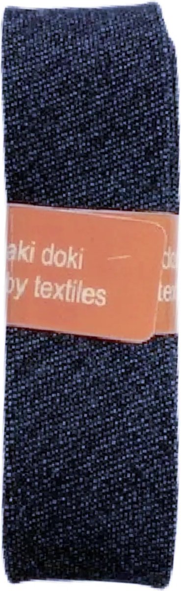 Oaki Doki biasband - biesband - biaisband - jeans - col. 211 - 20mm x 2 m - indigo donker blauw - denim
