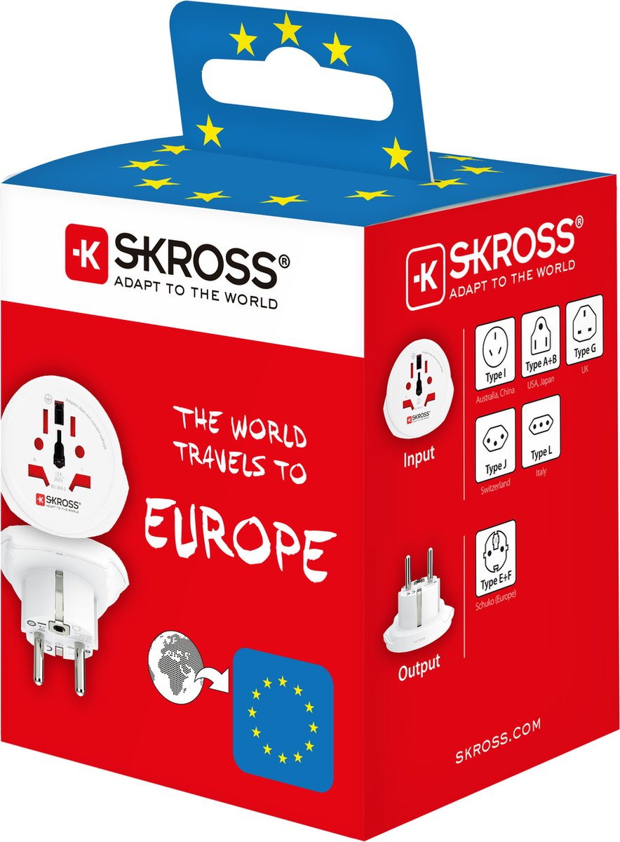 SKROSS - Adaptateur de voyage Europe vers USA Pas Cher