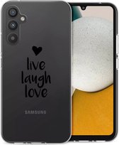 iMoshion Hoesje Siliconen Geschikt voor Samsung Galaxy A34 (5G) - iMoshion Design hoesje - Transparant / Live Laugh Love