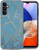 iMoshion Hoesje Geschikt voor Samsung Galaxy A14 (5G) / A14 (4G) Hoesje Siliconen - iMoshion Design hoesje - Blauw / Blue Graphic