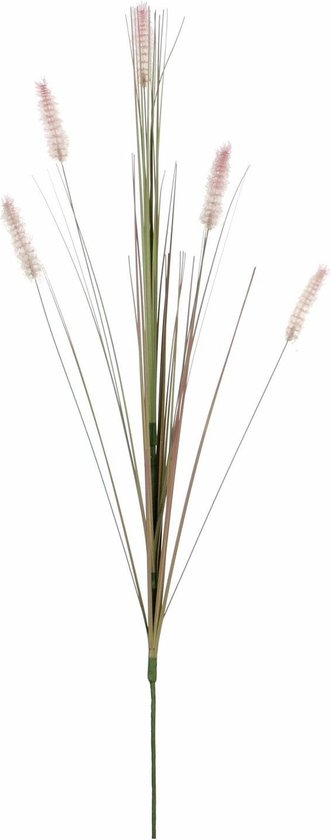 Mica Decorations - Herbe de roseau/herbe à plumes plante artificielle tige/branche lâche - plumes vertes/violettes - 84 cm