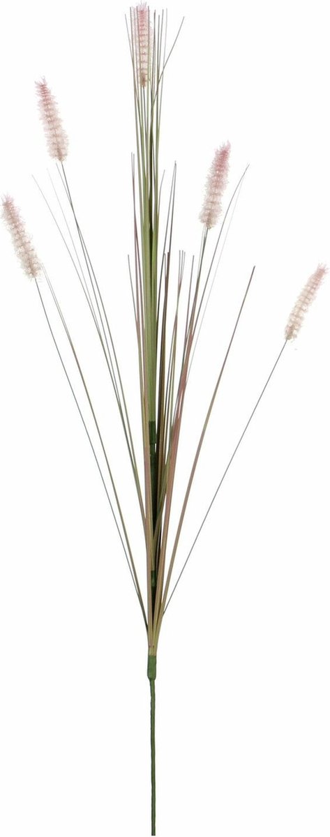 Mica Decorations Rietgras/pluimgras kunstplant losse steel - takken - groen/paarse pluimen - 84 cm Multi