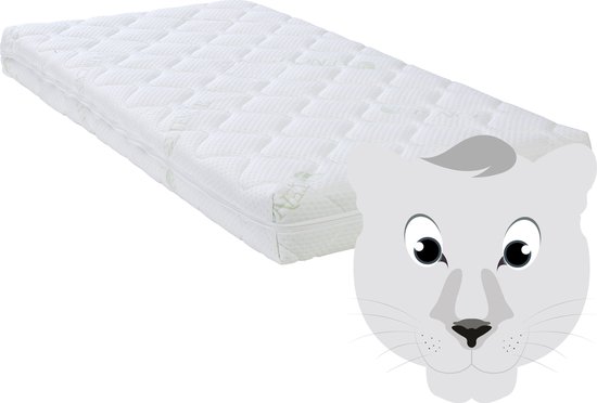 ABZ baby matras  - 70/140/11 cm - witte panter