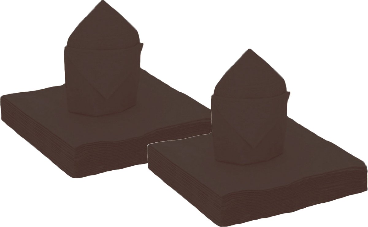 Santex feest servetten - 100x stuks - zwart - 40 x 40 cm - papier