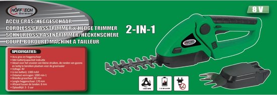 Hofftech Accu Gras/ heggenschaar 8V Li-ion - 1300 mAh van Merkloos	 — afbeelding 2