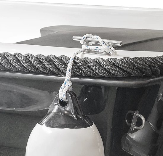 Seilflechter Fenderleine Spiral Birotex 8mm - Schwarze Polyester-Leine Für Boote