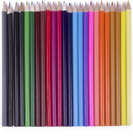 24 crayons de couleur de différentes couleurs pour enfants - Matériel de  dessin /... | bol