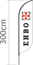 Proflag Beachflag Convex S-60 x 240 cm - Ehbo - Vlag Los