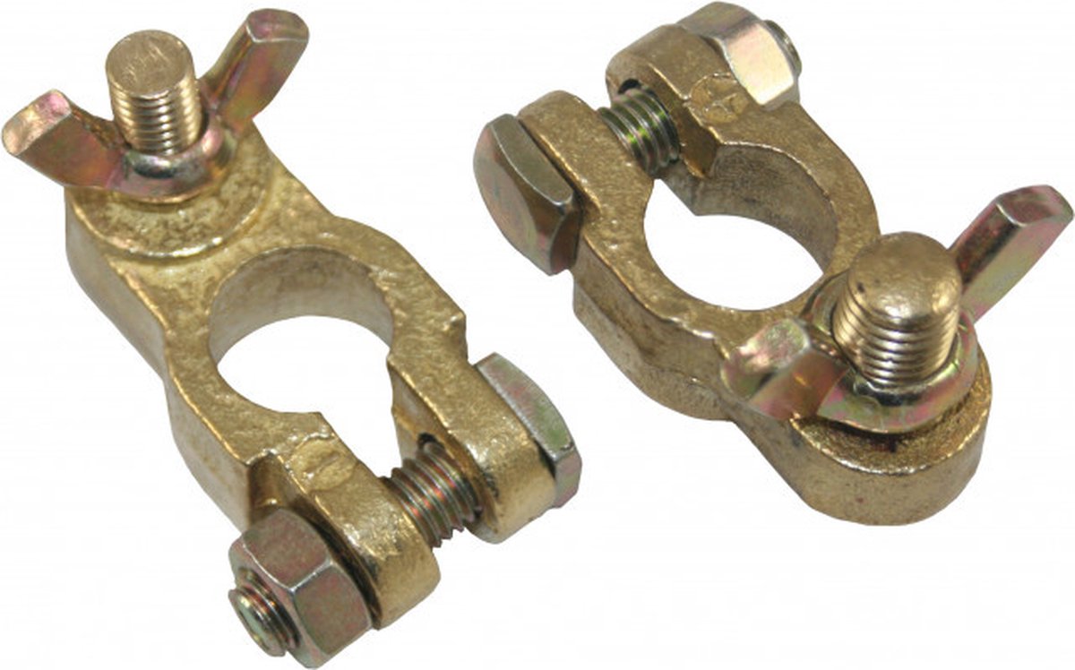 Accuklemset met vleugelmoer M8/M10