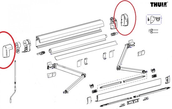 Thule LH & RH Side Cap V10 & 5002