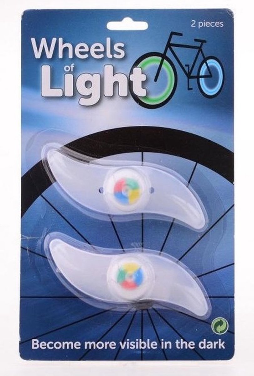 *** Spaakverlichting Multicolour 2 Stuks – Fietslamp - Kinderfiets - Veiligheid - van Heble® ***