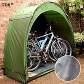 Fietstent,Beschermhoes fietsenschuur, tent voor camping in de open lucht-groen 200*80*165CM