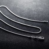 Verzilverde Ketting | 55 cm | Zonder Hanger | Verzilverd | Moederdag Cadeau | Halsketting