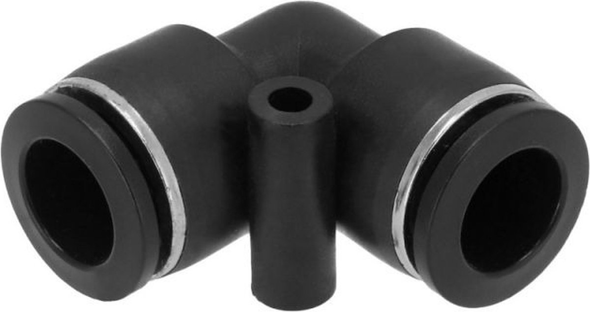Haakse pneumatische insteekkoppeling - 6 bar - 8mm - Kunststof
