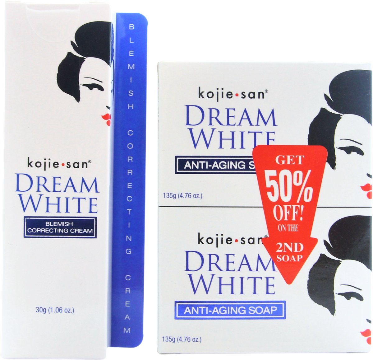 Kojie San Dream White Blemish Correcting Cream 30gram + Zeep