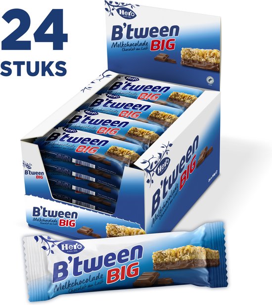 B'tween BIG - Melkchocolade Mueslirepen - 24 stuks x 50 gram - Voordeelverpakking