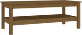 vidaXL - Salontafel - 110x50x40 - cm - massief - grenenhout - honingbruin