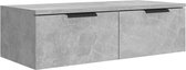 vidaXL - Wandkast - 68x30x20 - cm - bewerkt - hout - betongrijs