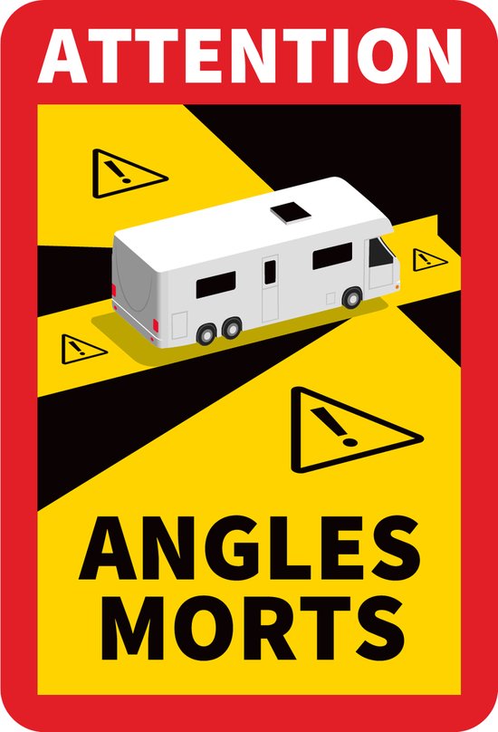 Pack De 3 Autocollants Angles Morts Pour Camion PL - Neuf Sous Blister - Sécurité Routière
