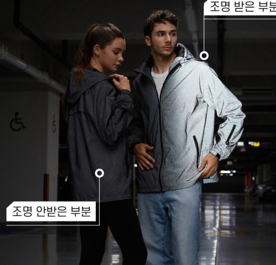 Around M Reflective windbreaker jacket Adult M [Korean Products]