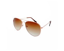 LOUD AND CLEAR® - Zonnebril - Piloten Zonnebril - Pilotenbril - Piloot - Heren - Dames - Goud - Bruin