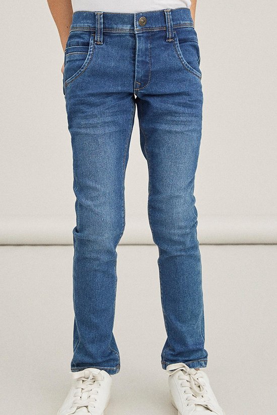 NAME IT Nkmsilas Dnmtax Pant Noos Pantalon Garçon - Denim Doux Ajusté