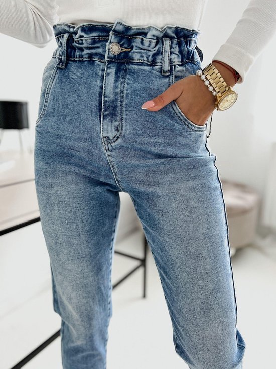 Canada Fjord mundstykke jeans - dames jeans - mom jeans - hoge taille - mooi - dames mode - vrouwen  -broek -... | bol.com