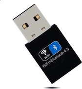Techvavo® Draadloze USB WiFi Bluetooth Adapter - Draadloze Dongle USB2.0 WiFi BT4.0 Adapter