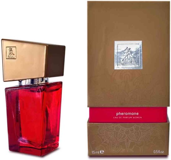 HOT SHIATSU Pheromon Parfum Femme - Rouge - 15 ml rouge | bol.