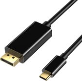 Techvavo® USB C naar DisplayPort - 4K 30Hz Ultra HD Resolutie – USB C naar DP – USB C naar Displayport Kabel - 1.8 meter