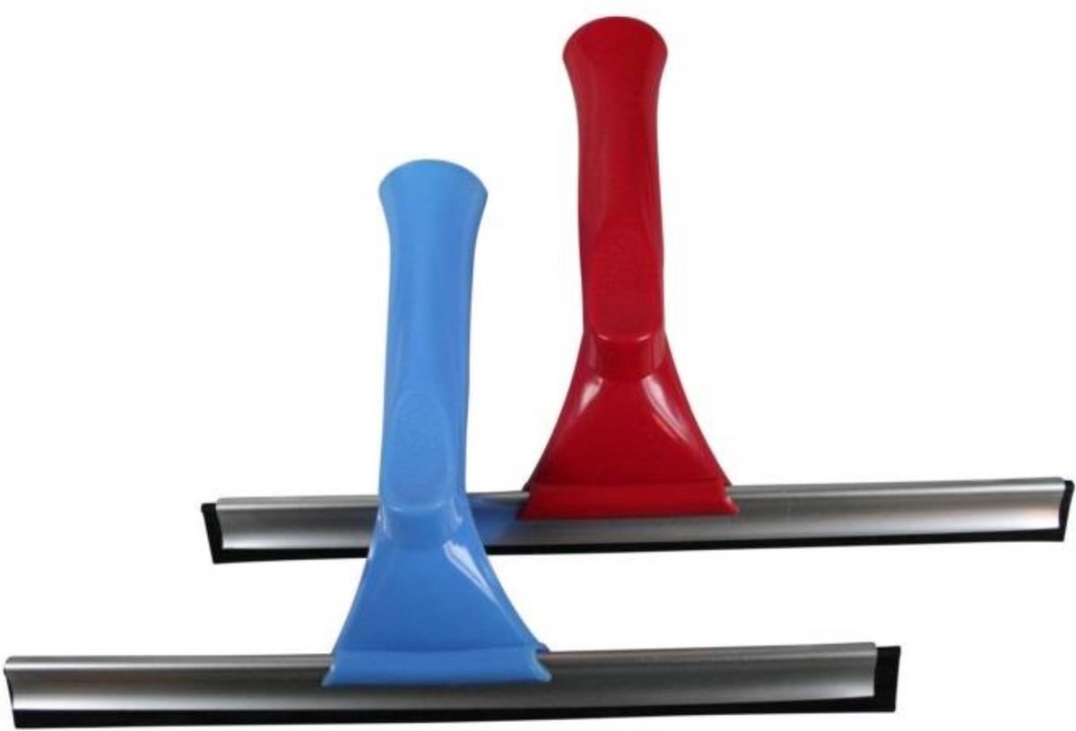 Benson Raamtrekker/wisser - kunststof handvat - douchewisser - blauw - 30 cm