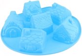 Toi-Toys Siliconen Bak Vorm - Cake Vorm - Dorpje - 26 x 5 cm - Blauw